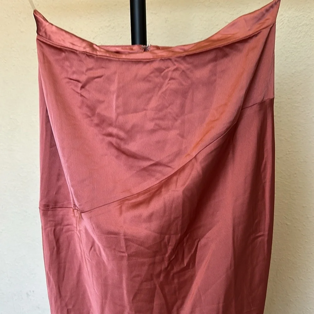 HOUSE‎ OF CB 'Sydel' Ruby Satin Bias Cut Maxi Skirt NWOT Size S